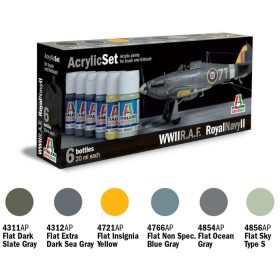   Italeri Italeri Acrylic szett: R.A.F. / ROYAL NAVY II (444AP) festék
