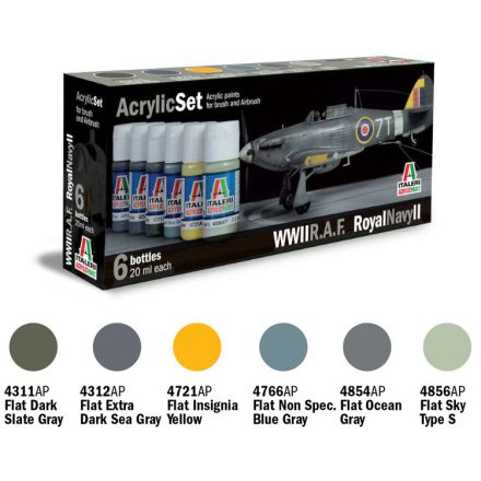 Italeri Acrylic szett: R.A.F. / ROYAL NAVY II (444AP) festék