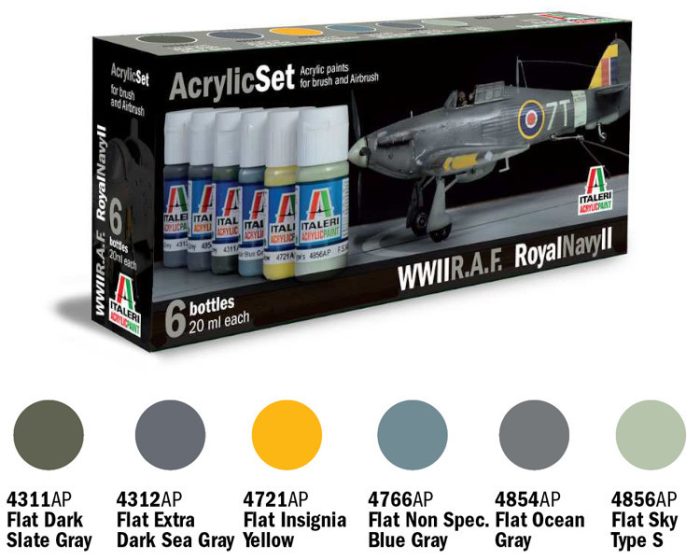 Italeri Italeri Acrylic szett: R.A.F. / ROYAL NAVY II (444AP) festék