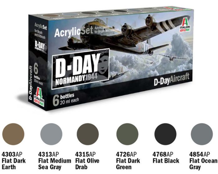 Italeri Italeri Acrylic szett: D-DAY AIRCRAFT (445AP) festék