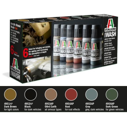 Italeri ACRYLIC MODEL WASH szett (448AP) festék