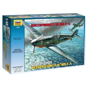   Zvezda Zvezda Messerschmitt Bf-109 F4  1:48 makett repülő (4806)