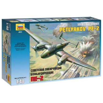 Zvezda Petlyakov Pe-2 Airplane 1:48 makett repülő (4809)