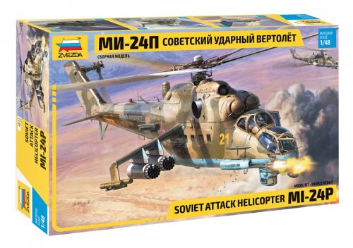 Zvezda MIL MI-24P RUSS.ATTACK HELICOPTER helikopter makett 4812