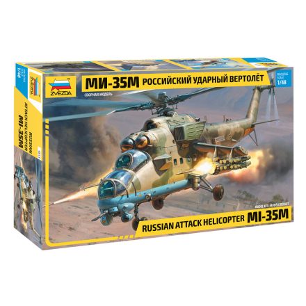 Zvezda MIL Mi-35 M Hind E 1:48 makett helikopter (4813)