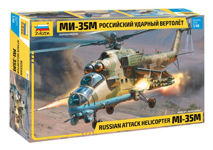 Zvezda Zvezda MIL Mi-35 M Hind E 1:48 makett helikopter (4813)