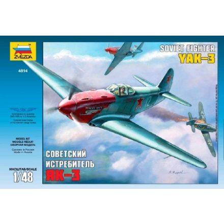 Zvezda Yakovlev YAK-3 Soviet Fighter 1:48 makett repülő (4814)