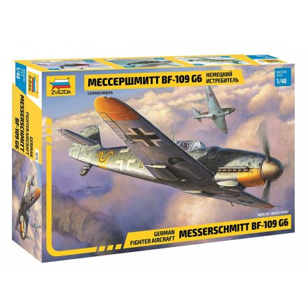 Zvezda Messerschmitt BF-109 G6 1:48 makett repülő (4816)