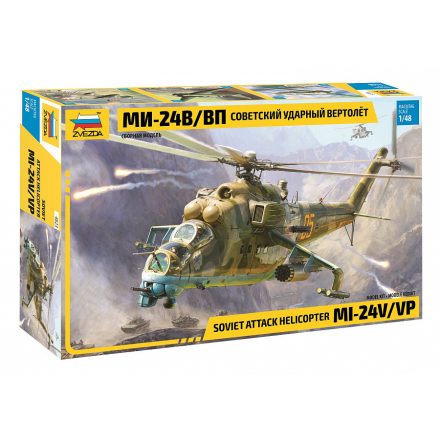 Zvezda MIL Mi-24 V/VP 1:48 makett helikopter (4823)