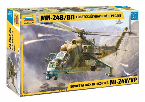 Zvezda Soviet attack helicopter MI-24 helikopter makett 4823