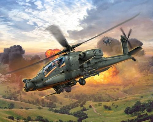 Revell AH-64A Apache 1:100 helikopter makett 4985