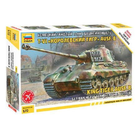 Zvezda Zvezda King Tiger Henschel 1:72 makett harcjármű (5023)