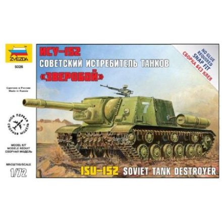 Zvezda Self Propelled Gun ISU-152 1:72 makett harcjármű (5026)