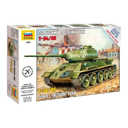 Zvezda Zvezda T-34/85 Soviet Medium Tank WWII 1:100 makett harcjármű (5039)