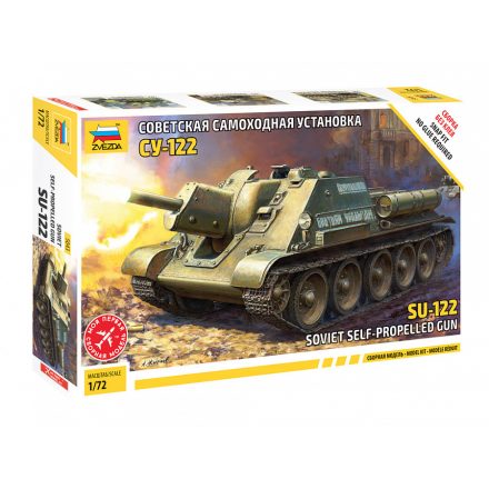Zvezda SU-122 Soviet Tank Destroyer 1:72 makett harcjármű (5043)