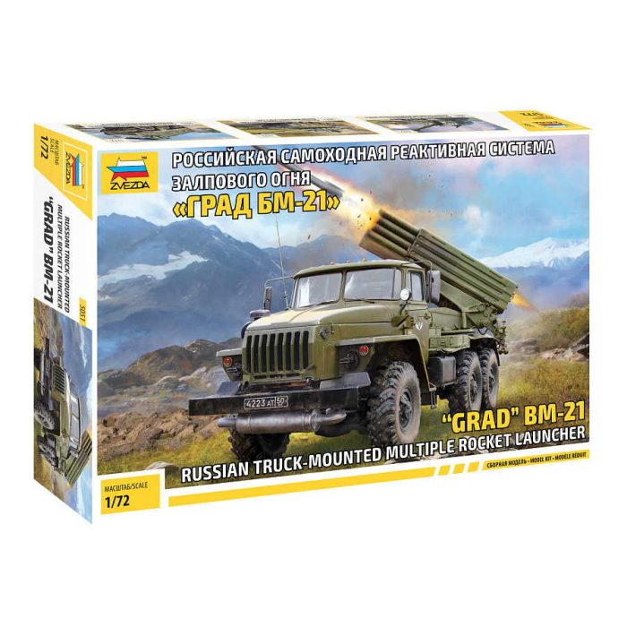 Zvezda Zvezda BM-21 Grad 1 Rocket Laucnher 1:72 makett harcjármű (5051)