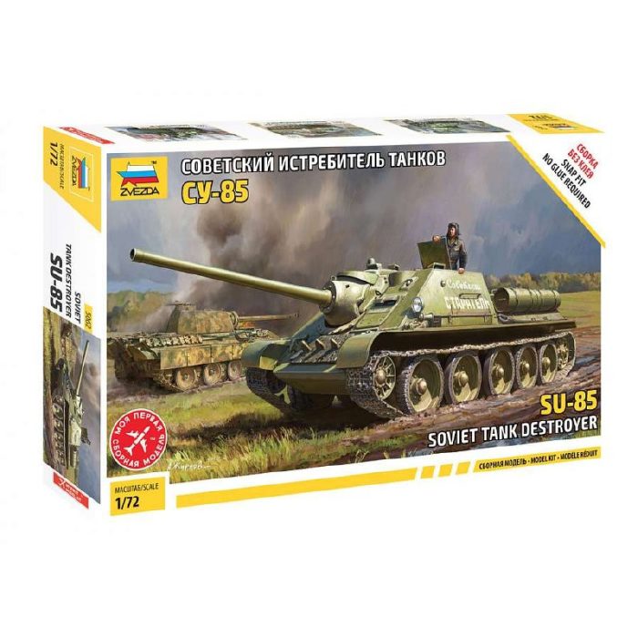 Zvezda Zvezda SU-85 Self Proppelled gun 1:72 makett harcjármű (5062)