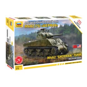   Zvezda Zvezda M4 A2 75mm Sherman 1:72 makett harcjármű (5063)