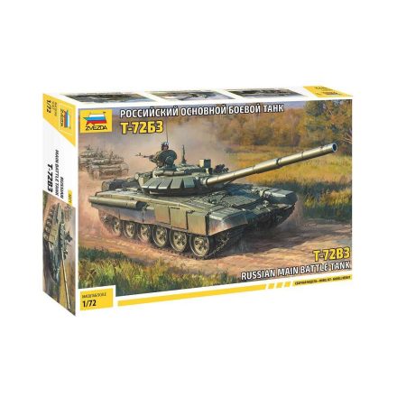 Zvezda T-72 B3 Main battle tank 1:72 makett harcjármű (5071)