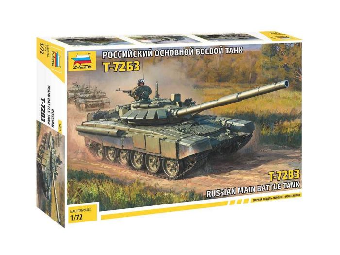 Zvezda Zvezda T-72 B3 Main battle tank 1:72 makett harcjármű (5071)
