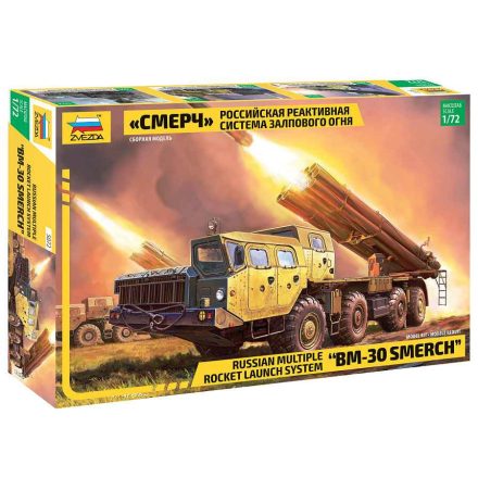 Zvezda Multiple Rocket launch system SMERCH makett harcjármű (5072)