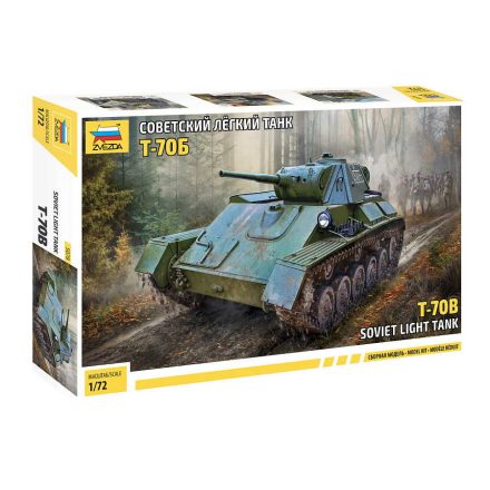 Zvezda T-70 Soviet light tank 1:72 makett harcjármű (5078)