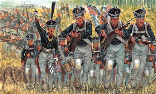 Italeri Italeri NAPOLEONIC WARS: RUSSIAN INFANTRY makett figura 1:72 (6073)