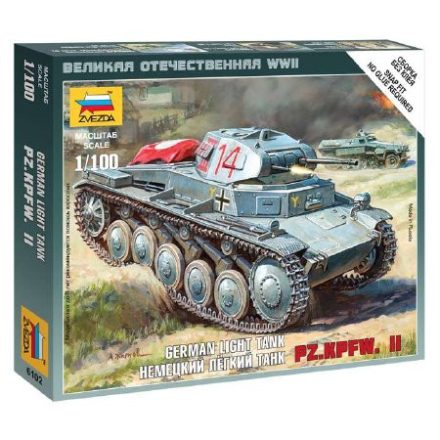 Zvezda German Panzer II 1:100 makett harcjármű (6102)
