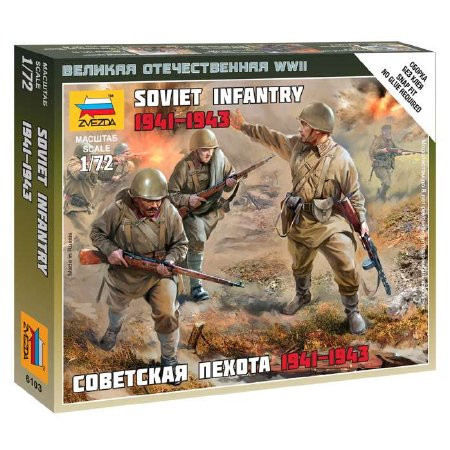 Zvezda Zvezda Sovielt Infantry 1941. makett figura 1:72 (6103)