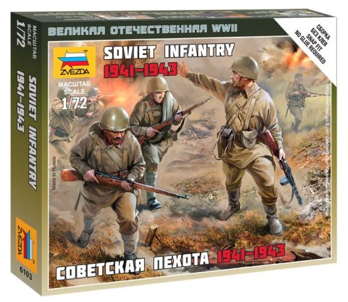 Zvezda Soviet infantry 1941-1945 figura makett 6103