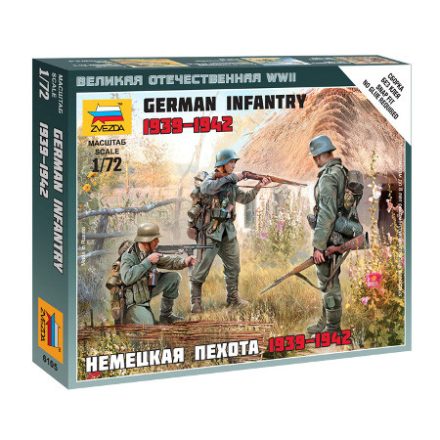 Zvezda German Infantry /1939-1942/ makett figura 1:72 (6105)
