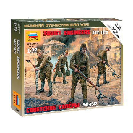Zvezda Zvezda Soviet Engineers 1941-1942 makett figura 1:72 (6108)