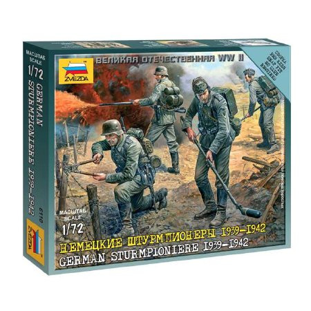 Zvezda Zvezda German Sturmpioniere /1939-1942/ makett figura 1:72 (6110)