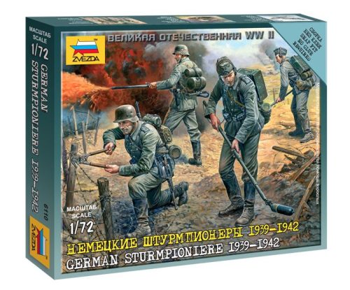 Zvezda German Sturmpioniers 1939-1942 figura makett 6110