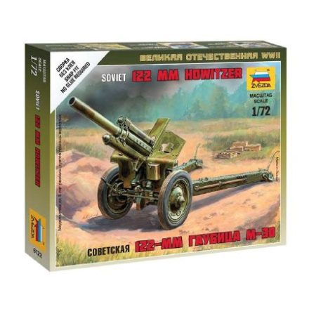 Zvezda Soviet M-30 Howitzer 1:72 makett harcjármű (6122)