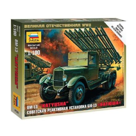 Zvezda BM-13 Katyusha 1:100 makett harcjármű (6128)