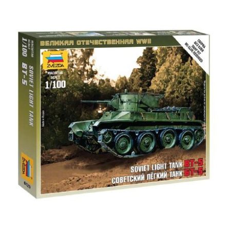 Zvezda Soviet Light Tank BT-5 1:100 makett harcjármű (6129)