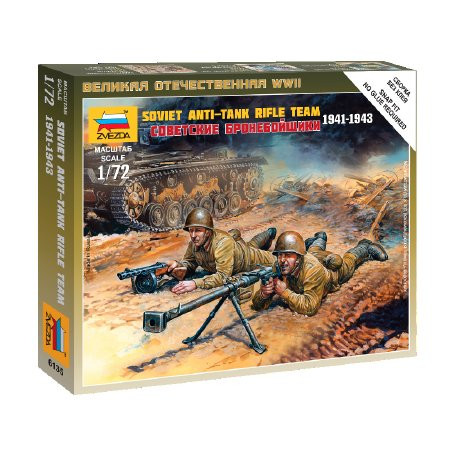 Zvezda Zvezda Soviet Anti-Tank Rifle Team /1941-1943/ makett figura 1:72 (6135)