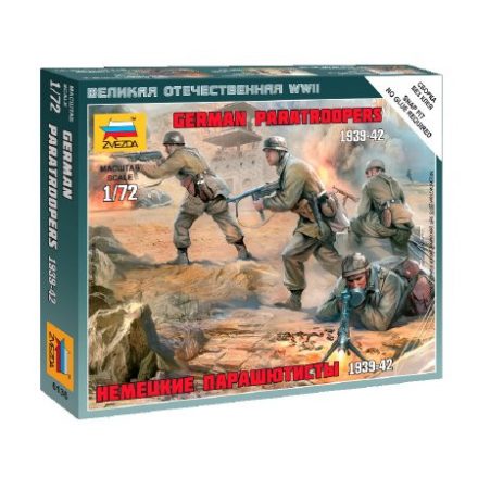 Zvezda German Paratroopers /1939-1942/ makett figura 1:72 (6136)