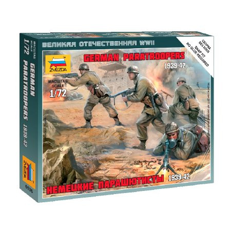 Zvezda Zvezda German Paratroopers /1939-1942/ makett figura 1:72 (6136)