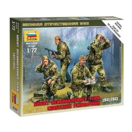 Zvezda Soviet Reconnaissance Team makett figura 1:72 (6137)