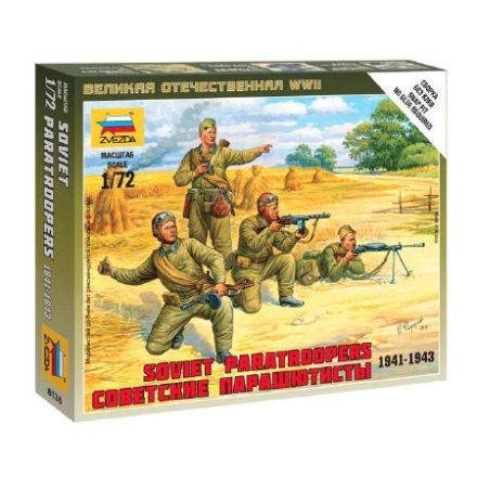 Zvezda Soviet Paratroops makett figura 1:72 (6138)