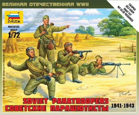 Zvezda Soviet Paratroops 1/72 (6138) figura makett