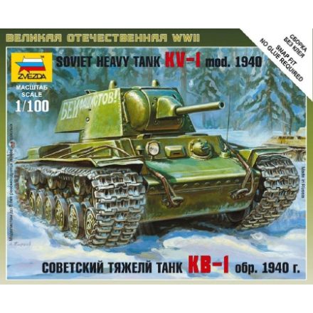 Zvezda Soviet Heavy Tank KV-1 mod. 1940 1:100 makett harcjármű (6141)