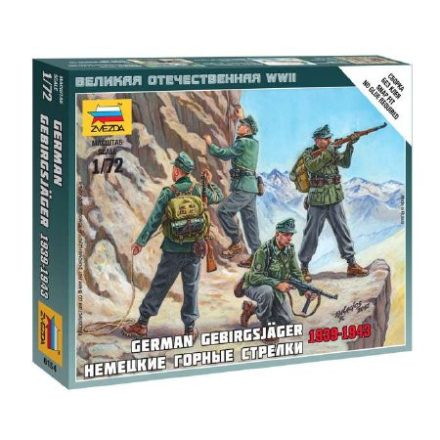 Zvezda German Gebirgsjager makett figura 1:72 (6154)