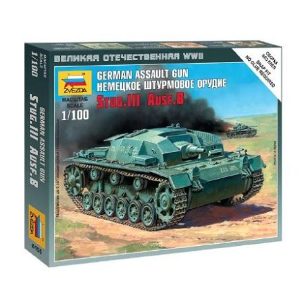 Zvezda Sturmgeschütz III Ausf.B 1:100 makett harcjármű (6155)