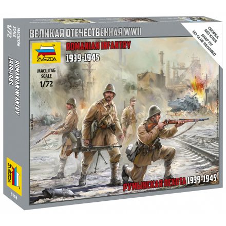 Zvezda Romanian Infantry WWII makett  makett figura 1:72 (6163)