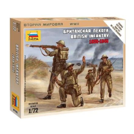 Zvezda British Infantry /1939-42/ makett figura 1:72 (6166)