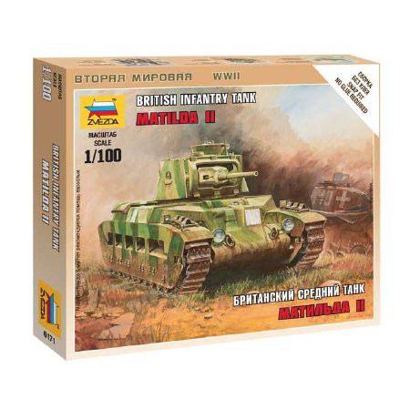 Zvezda Zvezda British Tank Mk-1 Matilda 1:100 makett harcjármű (6171)
