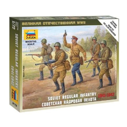 Zvezda Soviet Regular Infantry /1941-42/ makett figura 1:72 (6179)